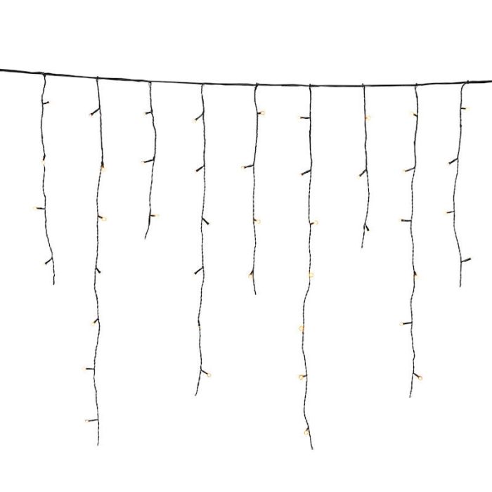 3 Meter Connectable Icicle Lights, 70 cm high, Warm White, IP44, Basic