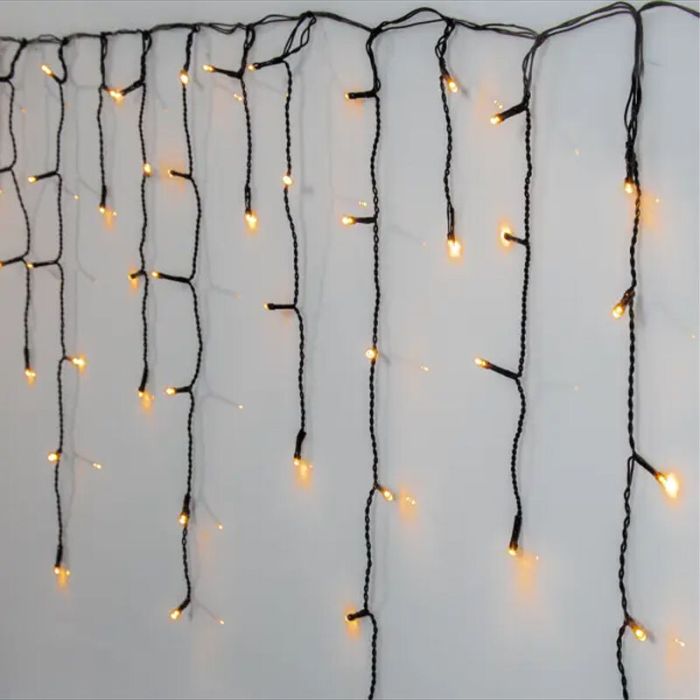 9 Meter Connectable Icicle Lights, 70 cm high, Warm White, IP44, Basic