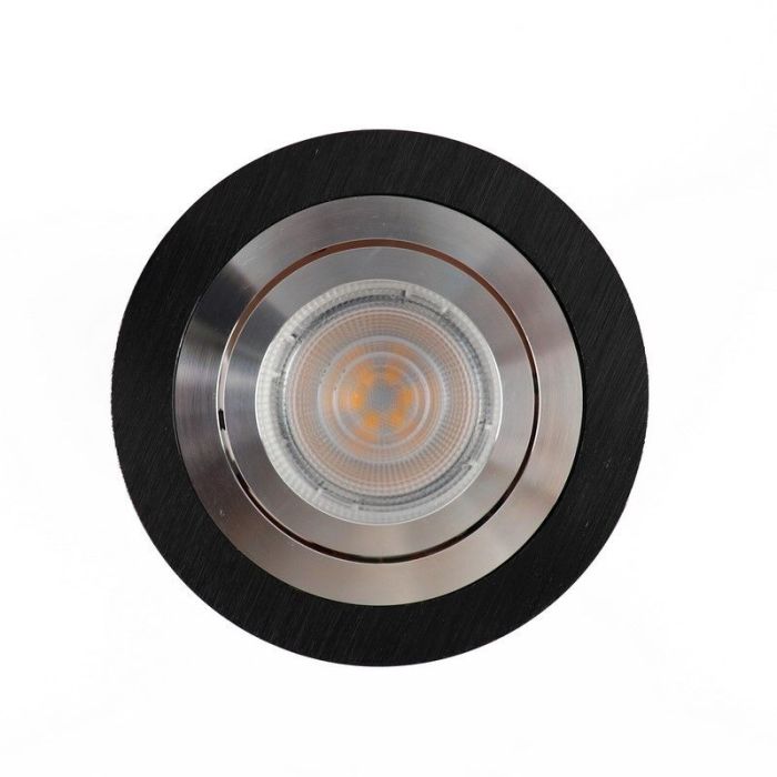 Aluminium recessed light black, Heido