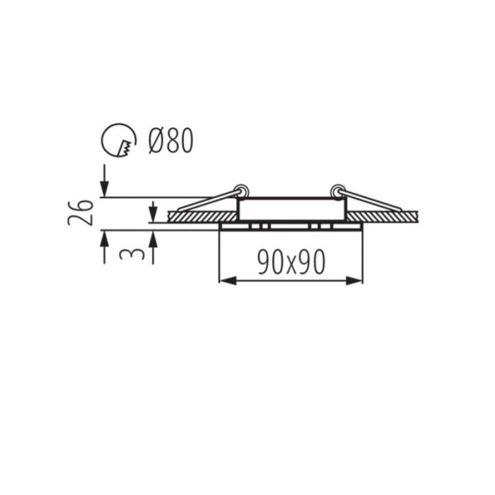 Aluminium recessed light white, Heido