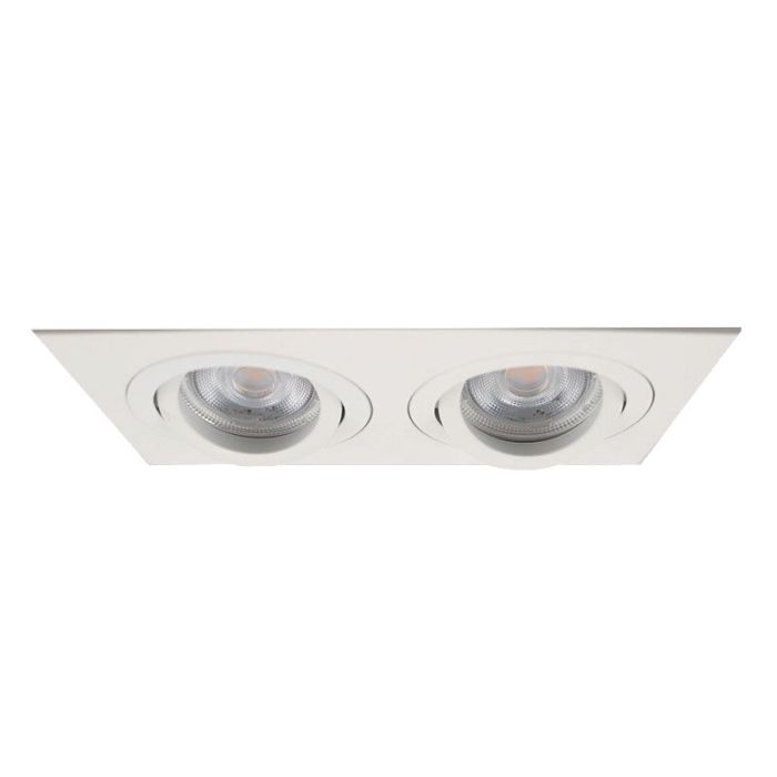 Aluminium recessed light white, Heido