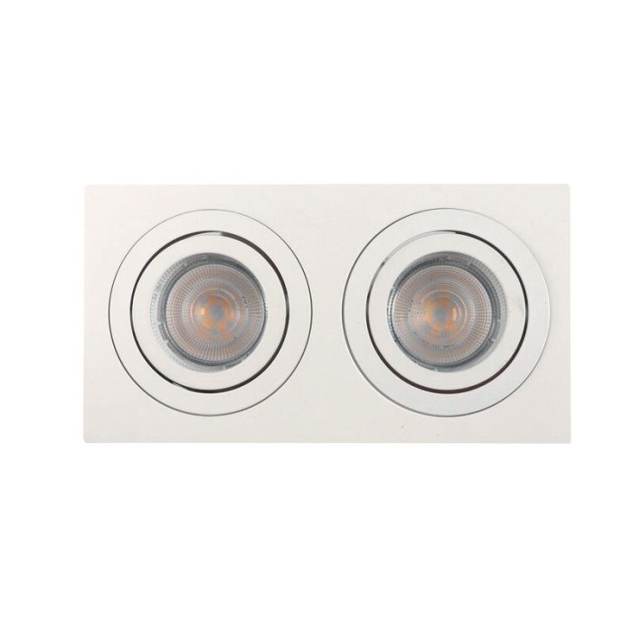 Aluminium recessed light white, Heido