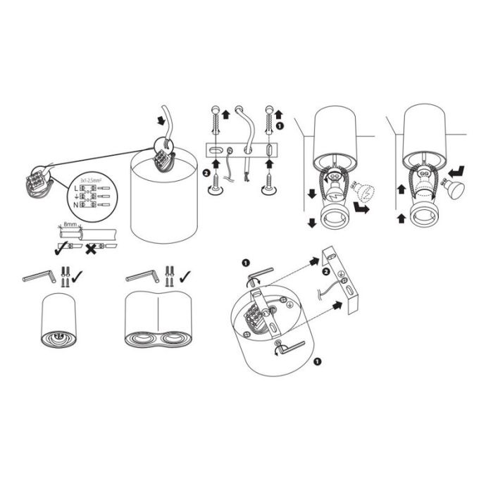 Modern surface mounted downlight silver, Onno