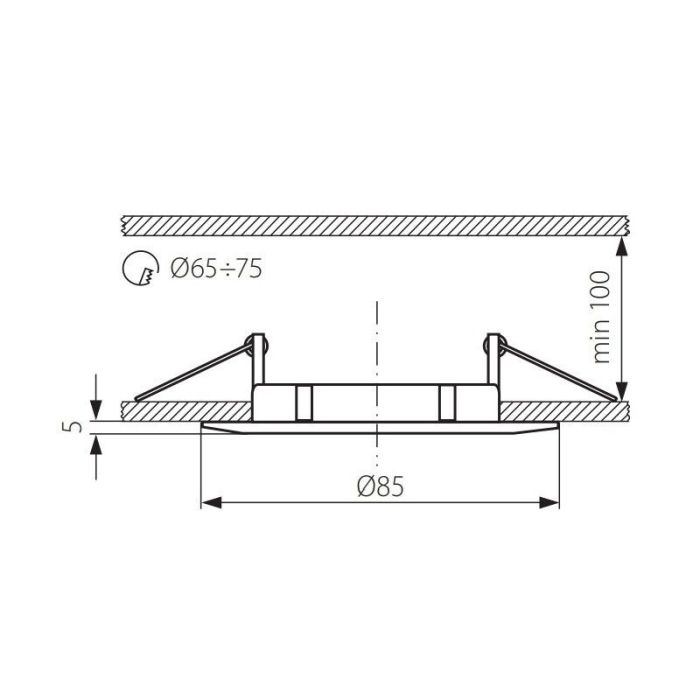Aluminium recessed light bronze, Rudo