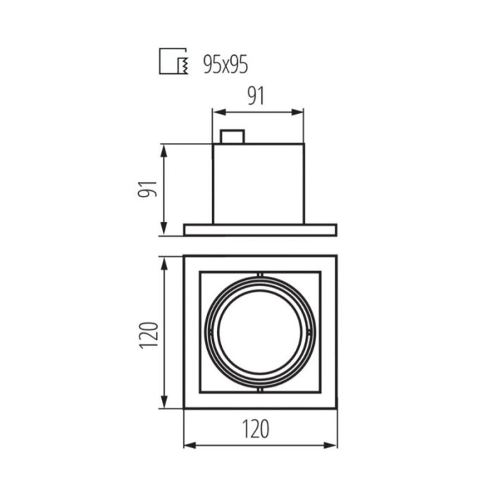 Metal recessed light white, Tyrese