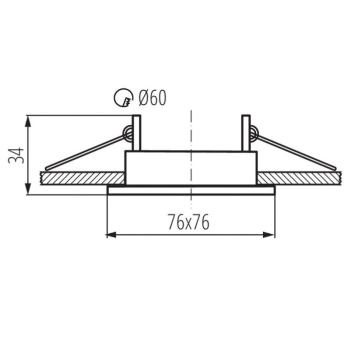 Metal recessed light black, Meco