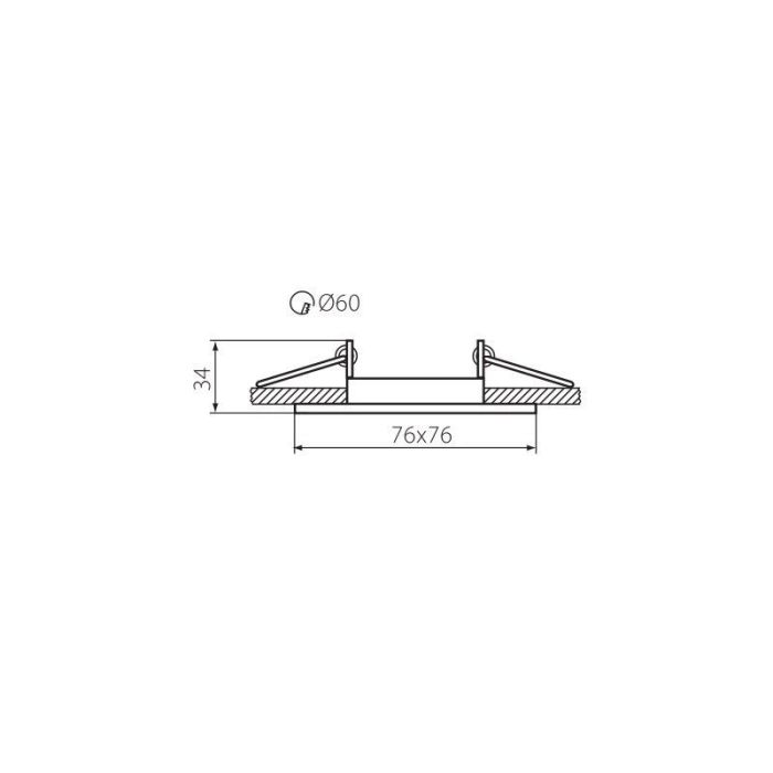 Metal recessed light chrome, Meco