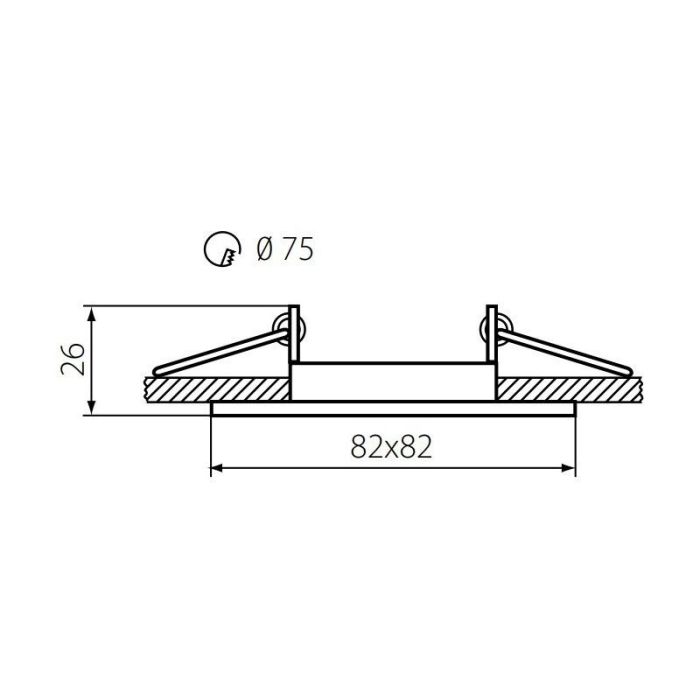Metal recessed light black, Filo