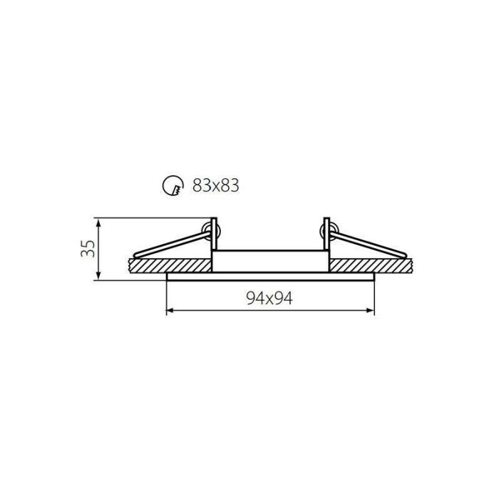 Metal recessed light white, Filo