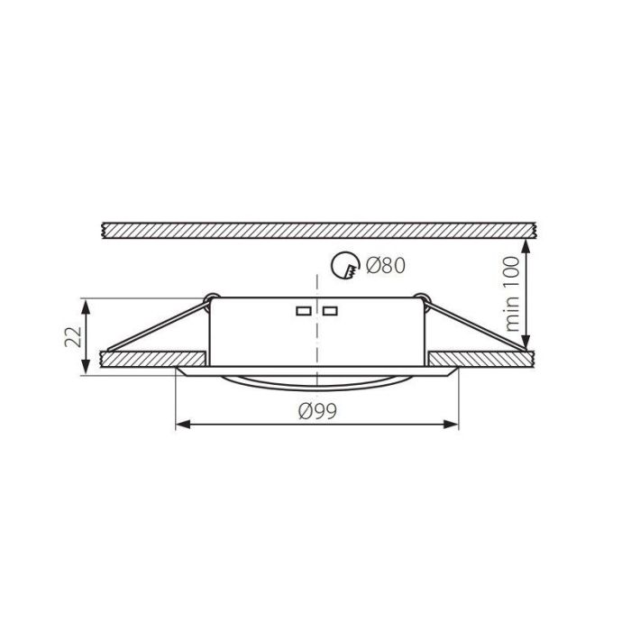 Metal recessed light chrome, Storx