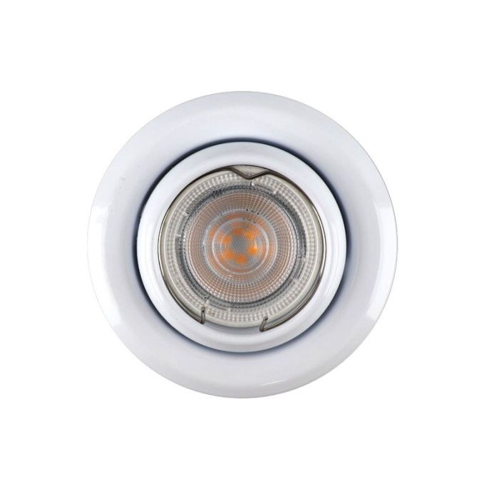 Aluminium recessed light white, Ando