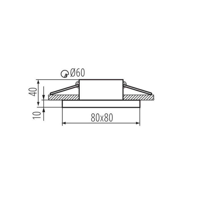Modern bathroom recessed downlight white, Elio, IP44
