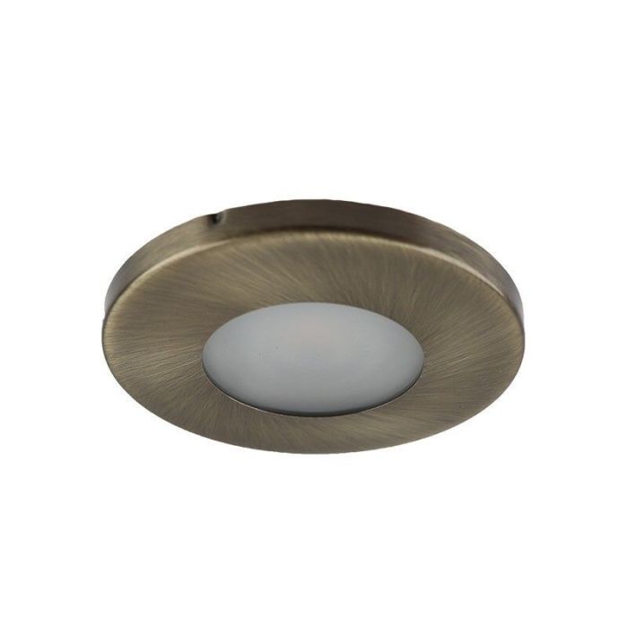 Metal bathroom recessed downlight bronze, Mela, IP44