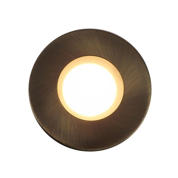 Metal bathroom recessed downlight bronze, Mela, IP44