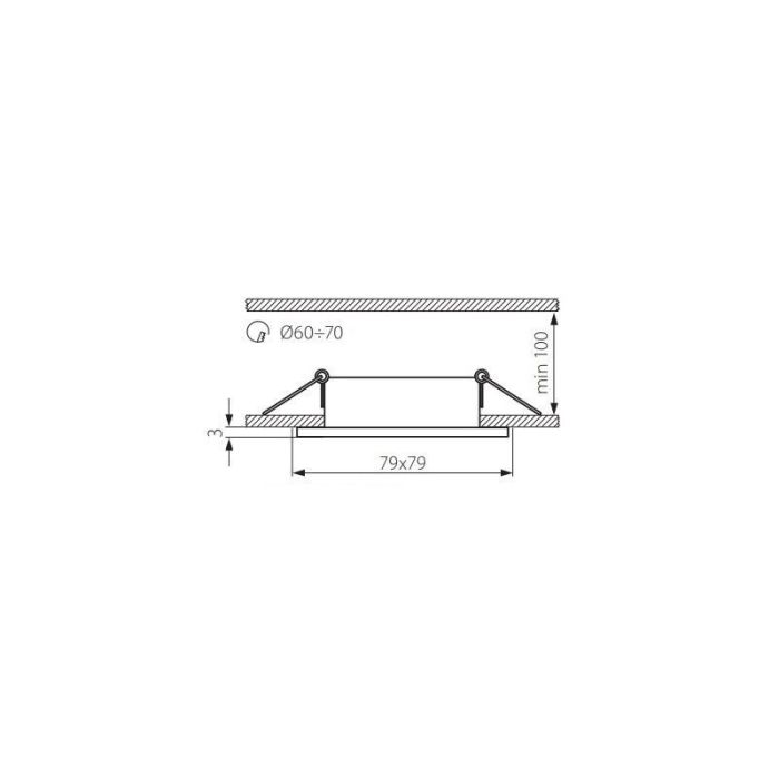Aluminium recessed light grey, Mert