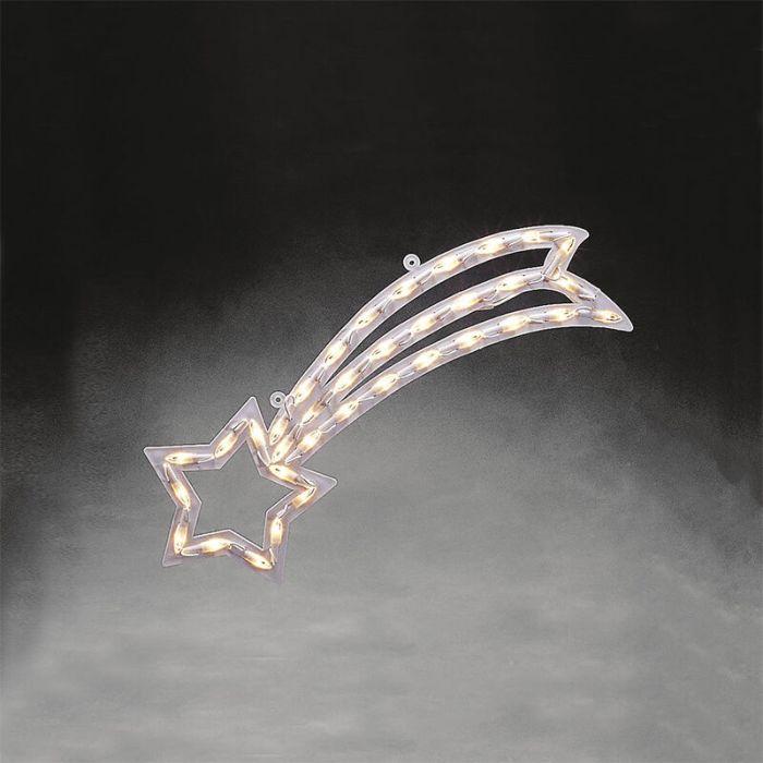 LED Christmas silhouette star, double-sided illuminated with 35 LEDs
