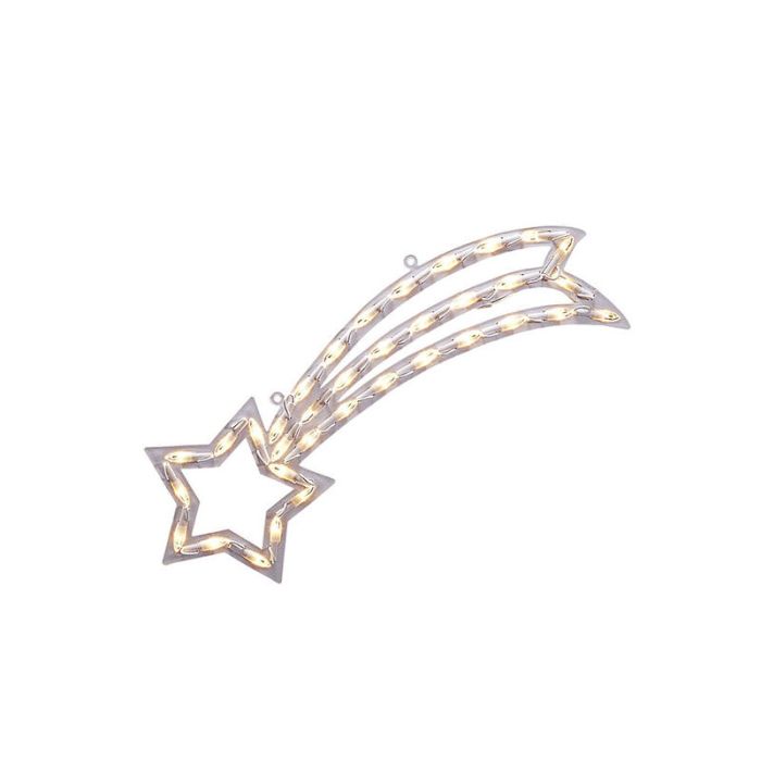 LED Christmas silhouette star, double-sided illuminated with 35 LEDs