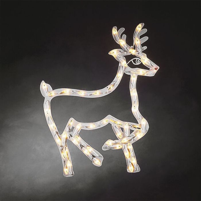 LED Christmas Reindeer, double-sided illuminated with 50 LEDs