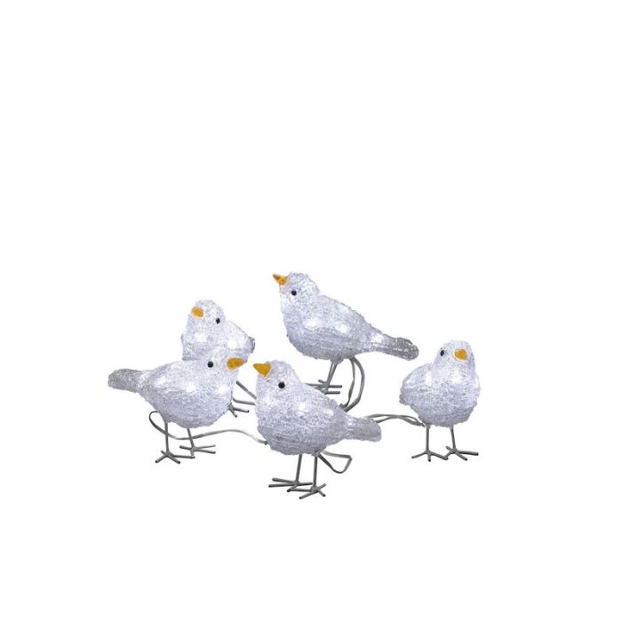 3d Christmas figure Vogel, Acrylic, Transparent, 2W 4000K (White) integrated LED