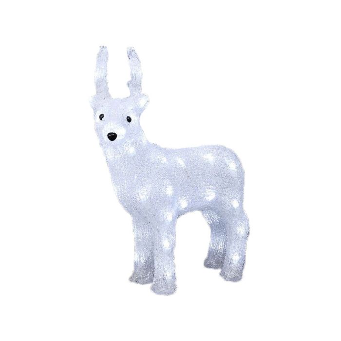 3d Christmas figure Rendier, Acrylic, Transparent, 2W 4000K (White) integrated LED