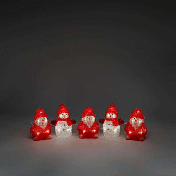 3 LED Santa Clauses and 2 LED snowmen, for indoors and outdoors