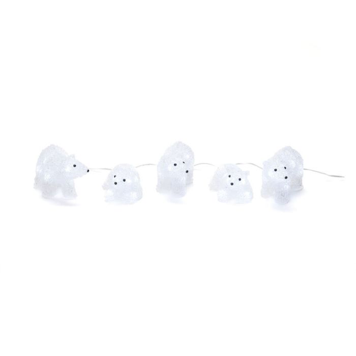 LED polar bears, Christmas motifs - Set of 5, for indoor and outdoor use