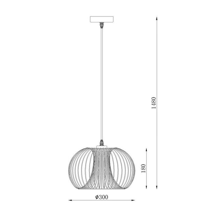 Copper pendant light modern, Vinti