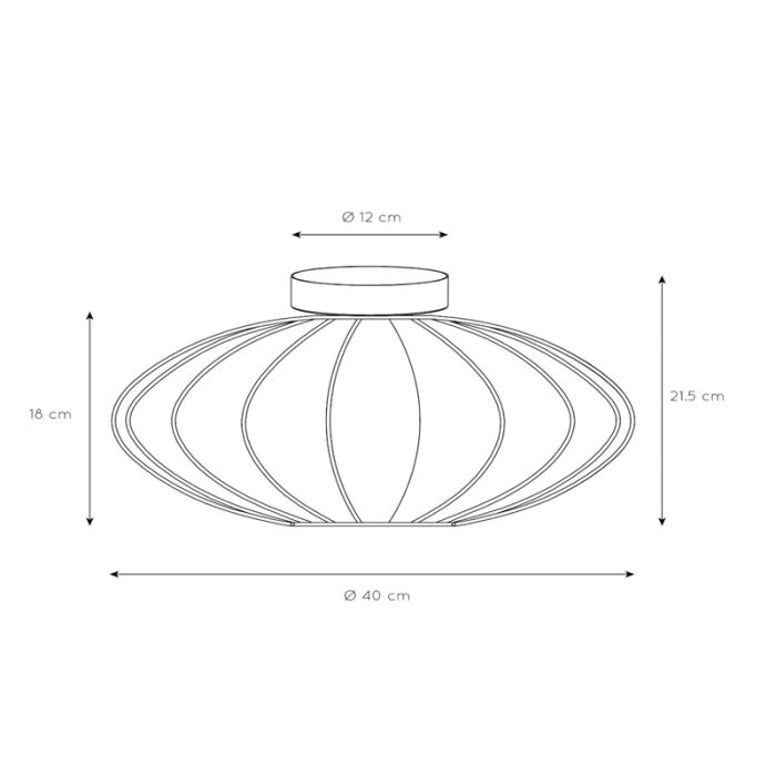 Beige flush ceiling light modern, Corina