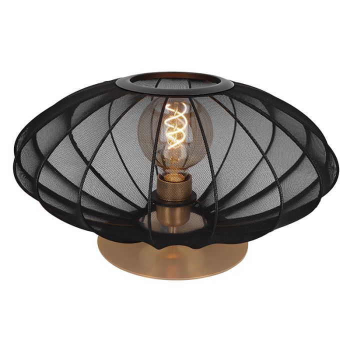 Black table lamp modern, Corina, with switch