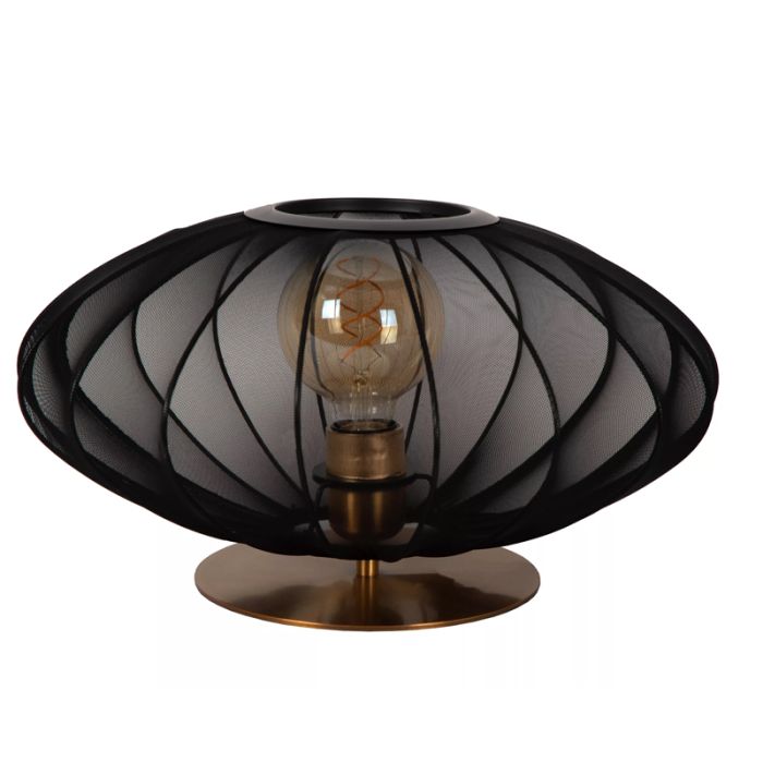 Black table lamp modern, Corina, with switch
