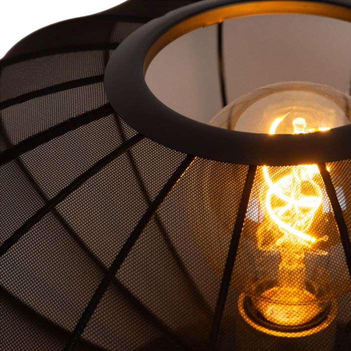 Black table lamp modern, Corina, with switch