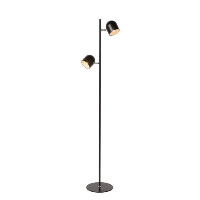 Black floor lamp modern, Skanska, 5W, 2700K LED, with touch dimmer