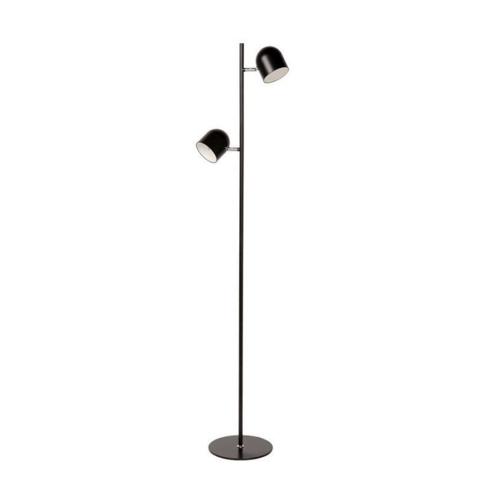 Black floor lamp modern, Skanska, 5W, 2700K LED, with touch dimmer