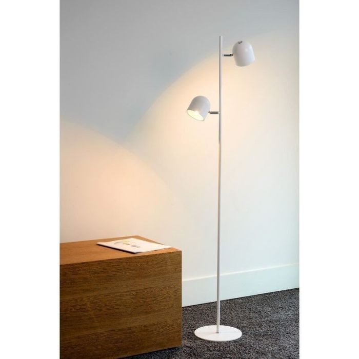 White floor lamp modern, Skanska, 5W, 2700K LED, with touch dimmer