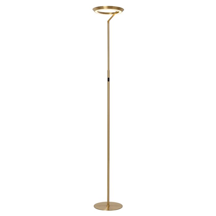 Brass floor lamp modern, Celeste, 21W, 2700K LED, with touch dimmer