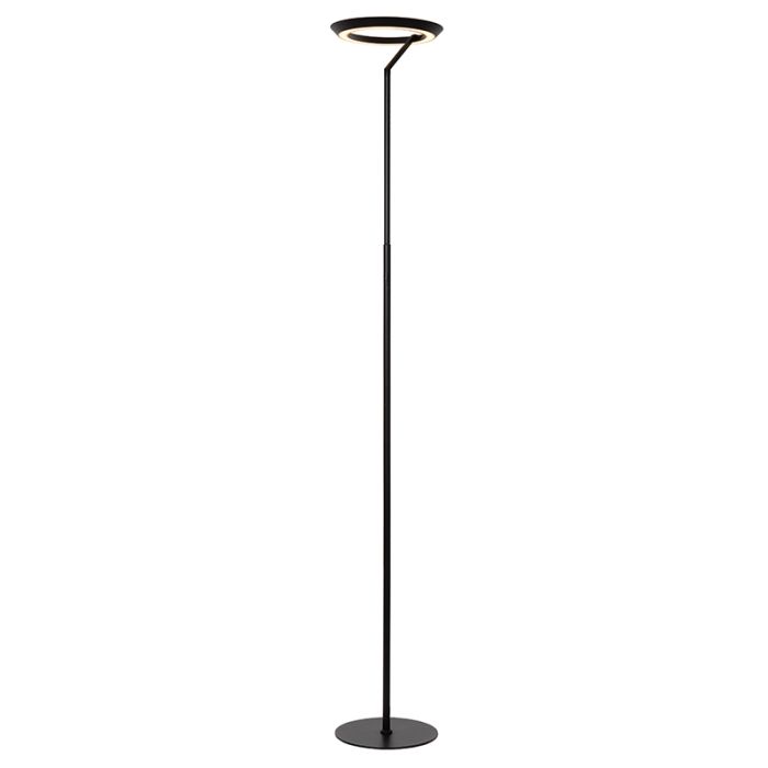 Black floor lamp modern, Celeste, 21W, 2700K LED, with touch dimmer