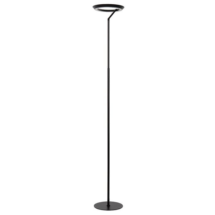 Black floor lamp modern, Celeste, 21W, 2700K LED, with touch dimmer