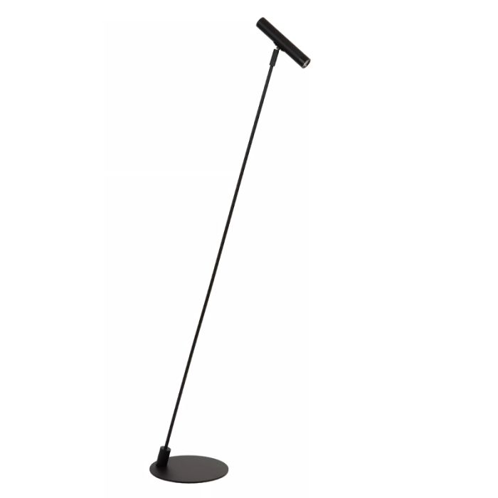 Black floor lamp modern, Alec, with switch