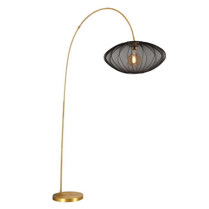 Black floor lamp modern, Corina, with switch