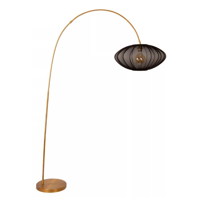 Black floor lamp modern, Corina, with switch