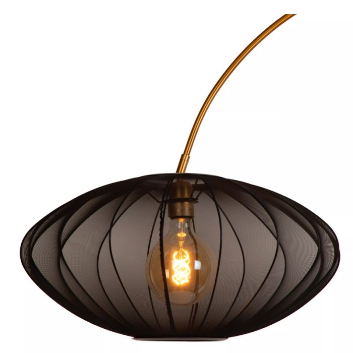 Black floor lamp modern, Corina, with switch