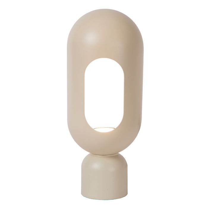 Taupe table lamp modern, Barris, with switch