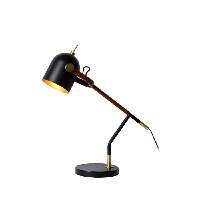 Brown desk lamp retro, Waylon, with switch