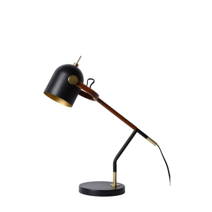 Brown desk lamp retro, Waylon, with switch