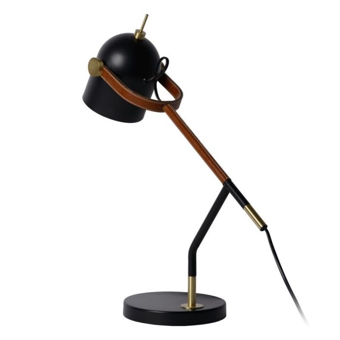 Brown desk lamp retro, Waylon, with switch