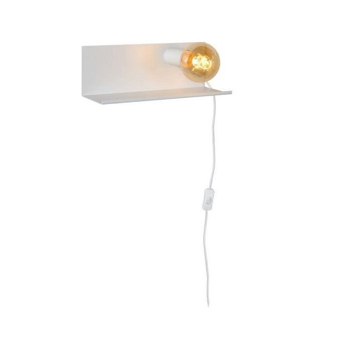 White wall light modern, Sebo, with switch