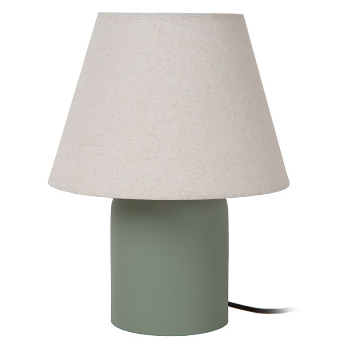 Ceramic table lamp green, Macia, with switch