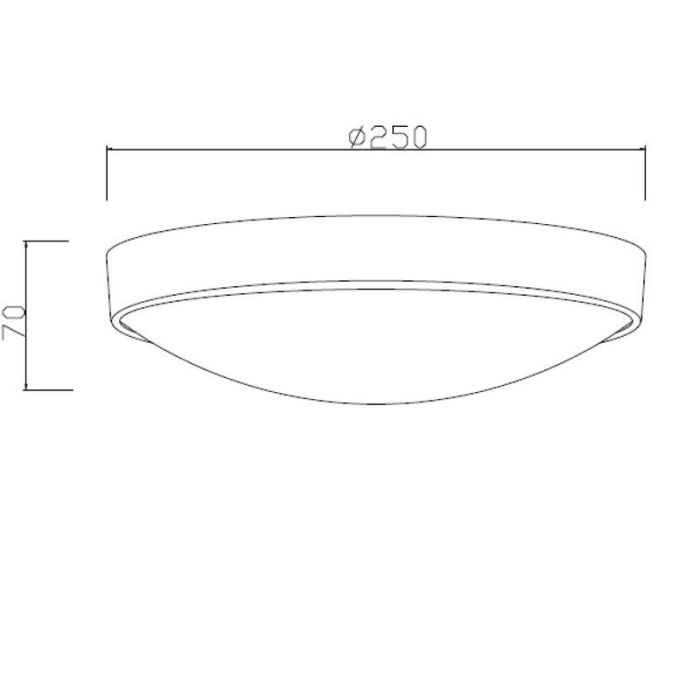 Black flush ceiling light modern, Lex