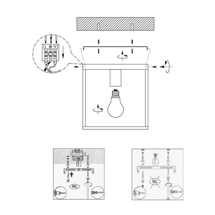 Black flush ceiling light modern, Arthur