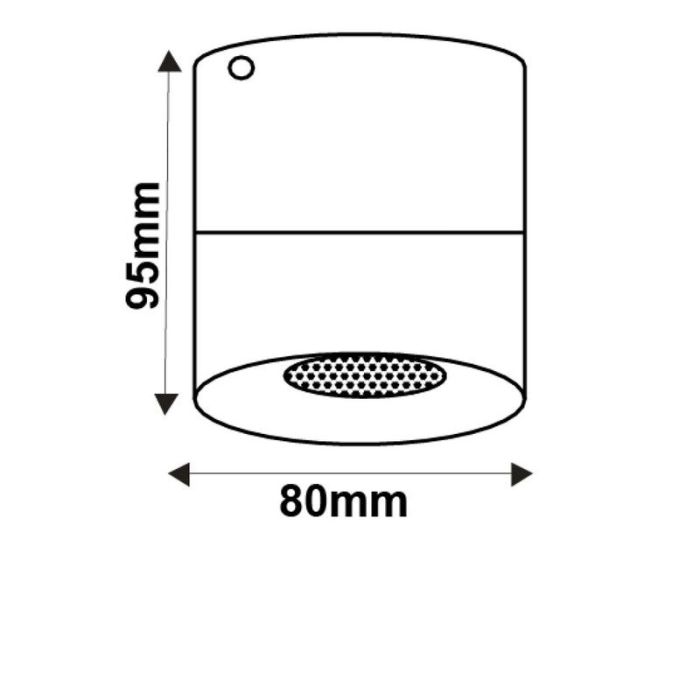 Black surface mounted downlight modern, Raina